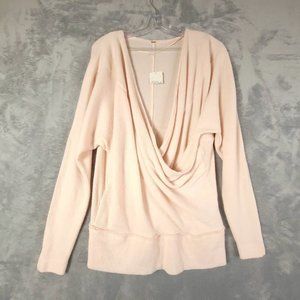 Free People Cream Drape Sweater